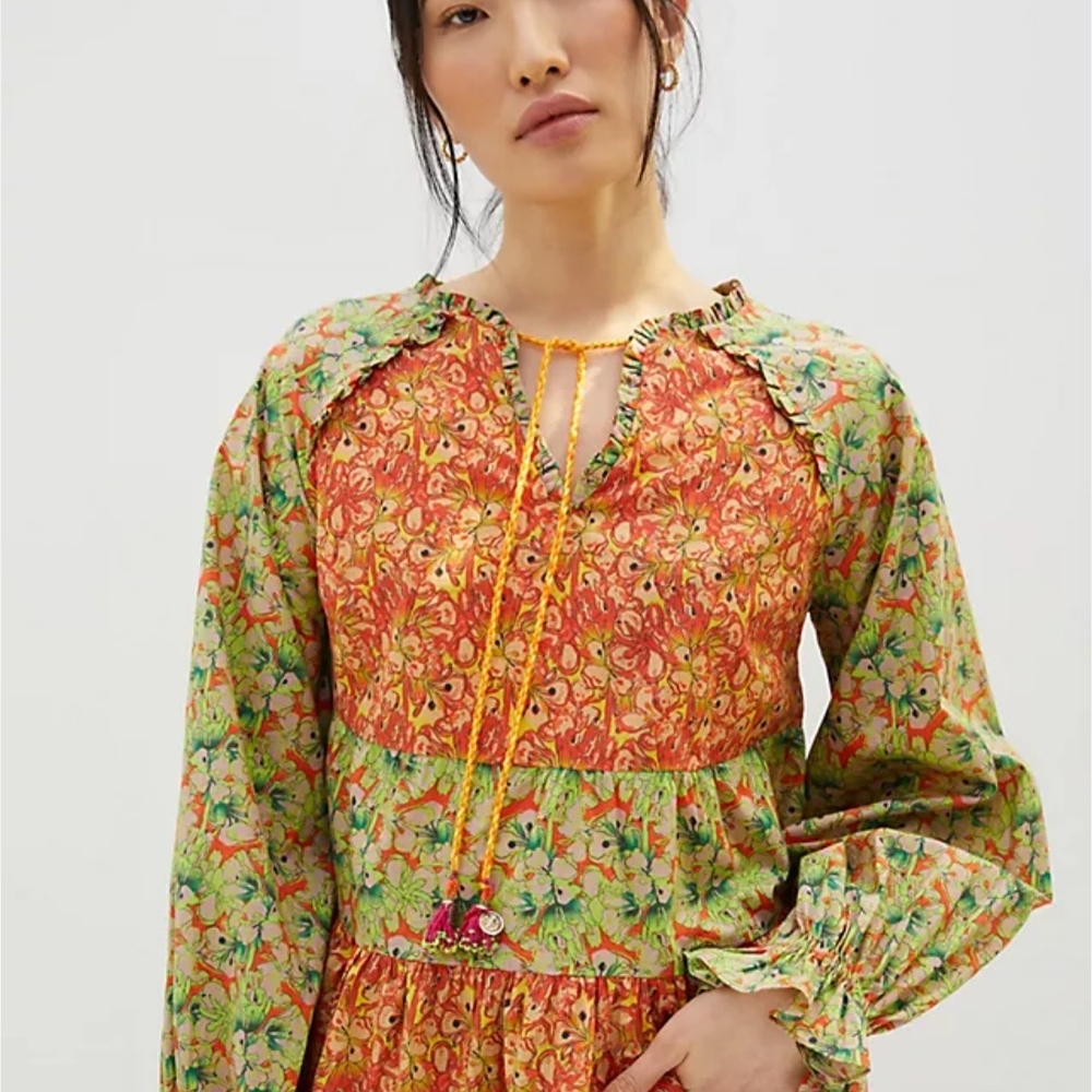 New w/ Tag Vivi By AnthropologieFloral Multicolor Blouse